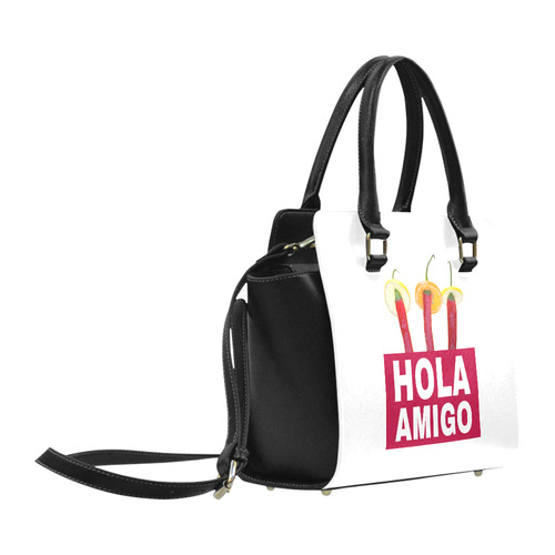 Hola Amigo Three Red Chili Peppers Friend Funny Classic Shoulder Handbag (Model 1653)