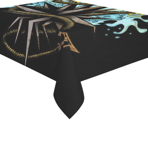Nautical Splash Cotton Linen Tablecloth 60"x 84"