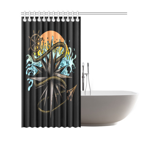 Nautical Splash Shower Curtain 69"x70"