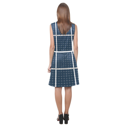 Solar Technology Power Panel Battery Cell Energy Eos Women's Sleeveless Dress (Model D01)