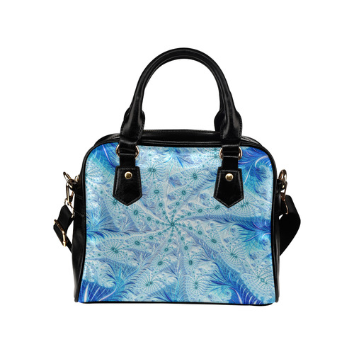 Blue Magic Fractal Art Shoulder Handbag (Model 1634)
