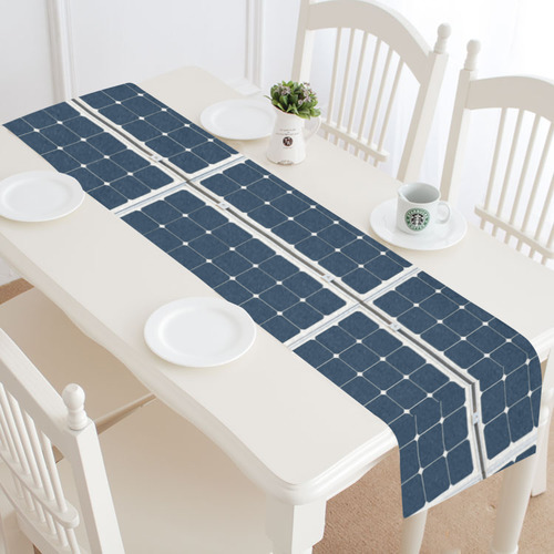 Solar Technology Power Panel Battery Photovoltaic Table Runner 14x72 inch