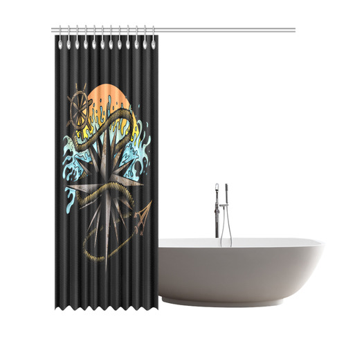 Nautical Splash Shower Curtain 72"x84"