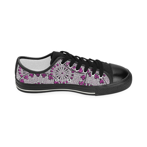 PATTERN PINK ABSTRACT Women's Classic Canvas Shoes (Model 018)