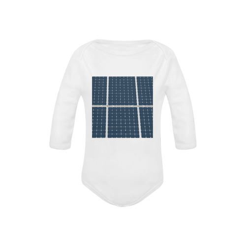 Solar Technology Power Panel Battery Energy Cell Baby Powder Organic Long Sleeve One Piece (Model T27)
