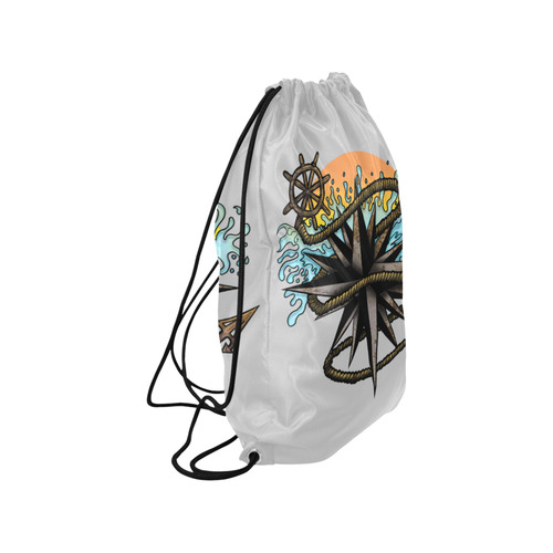 Nautical Splash Medium Drawstring Bag Model 1604 (Twin Sides) 13.8"(W) * 18.1"(H)