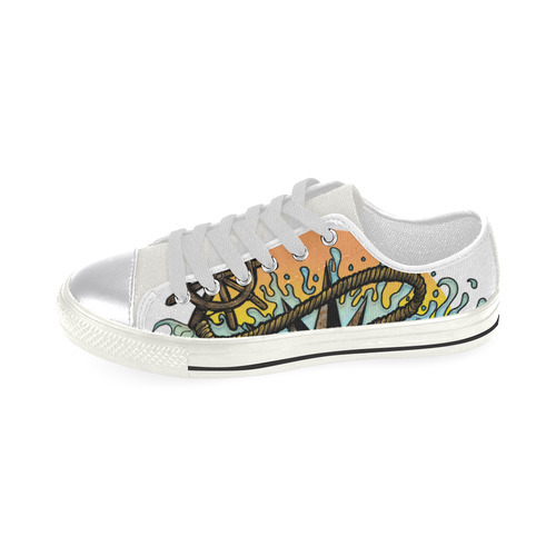 Nautical Splash Women's Classic Canvas Shoes (Model 018)