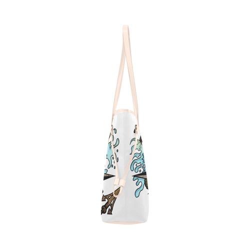 Nautical Splash Clover Canvas Tote Bag (Model 1661)