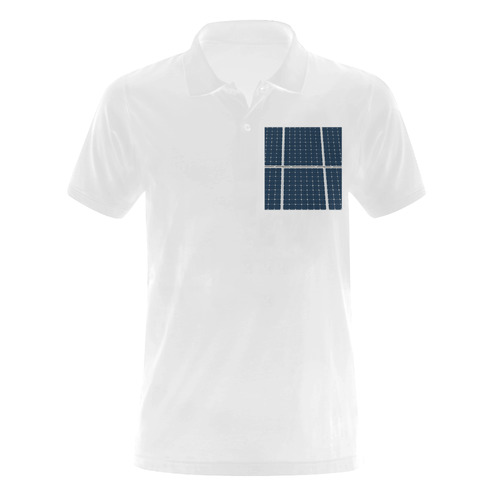 Solar Technology Power Panel Battery Energy Cell Men's Polo Shirt (Model T24)