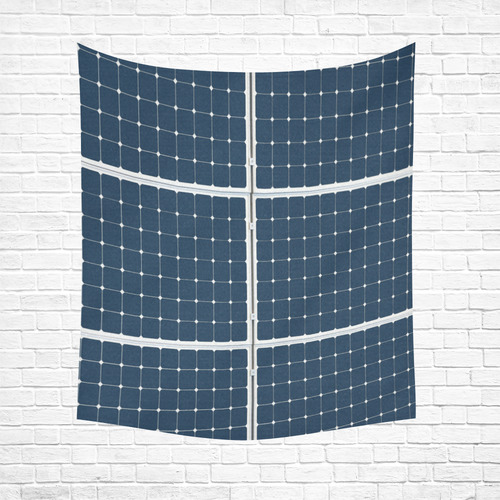 Solar Technology Power Panel Battery Photovoltaic Cotton Linen Wall Tapestry 51"x 60"
