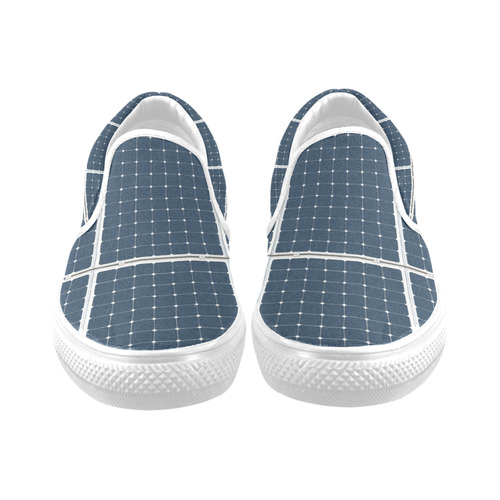 Solar Technology Power Panel Battery Photovoltaic Men's Slip-on Canvas Shoes (Model 019)