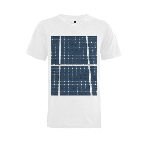 Solar Technology Power Panel Battery Energy Cell Men's V-Neck T-shirt  Big Size(USA Size) (Model T10)