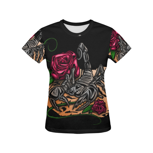 Zodiac - Scorpio All Over Print T-Shirt for Women (USA Size) (Model T40)