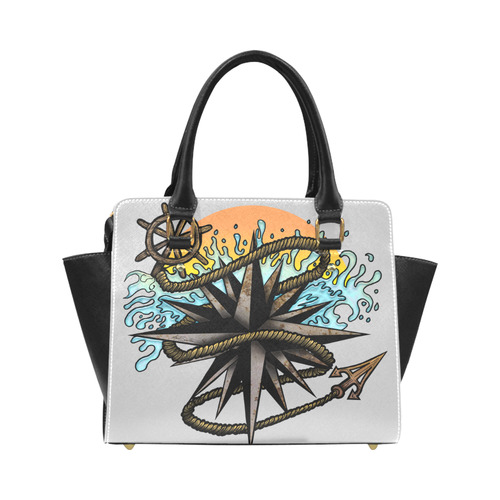 Nautical Splash Classic Shoulder Handbag (Model 1653)