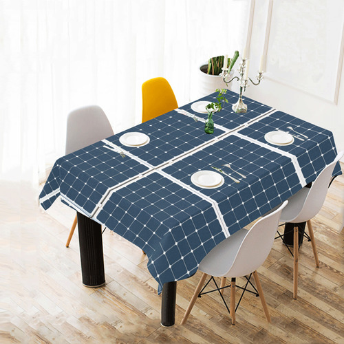 Solar Technology Power Panel Battery Sun Energy Cotton Linen Tablecloth 60" x 90"