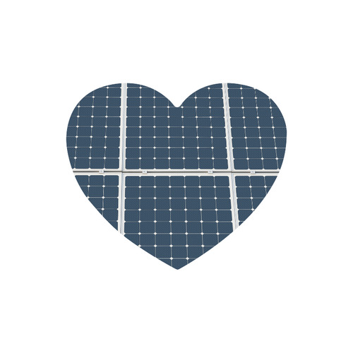 Solar Technology Power Panel Battery Energy Cell Heart-shaped Mousepad