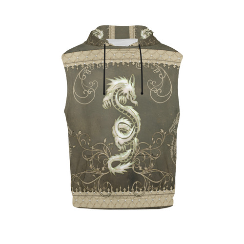 Chinese dragon All Over Print Sleeveless Hoodie for Women (Model H15)