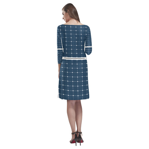 Solar Technology Power Panel Battery Cell Energy Rhea Loose Round Neck Dress(Model D22)