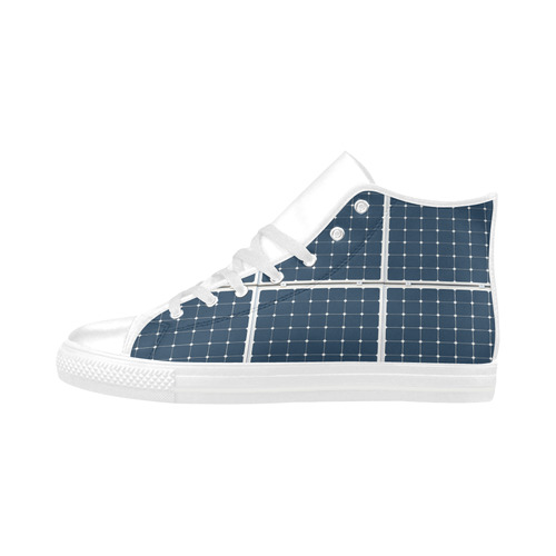 Solar Technology Power Panel Battery Photovoltaic Aquila High Top Microfiber Leather Women's Shoes (Model 032)