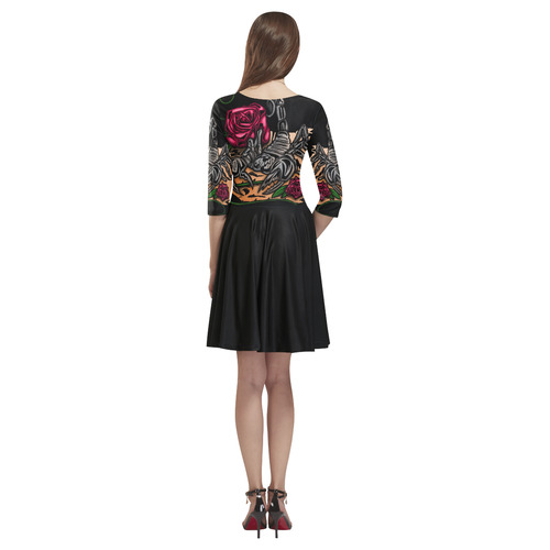 Zodiac - Scorpio Tethys Half-Sleeve Skater Dress(Model D20)