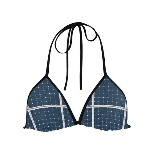 Solar Technology Power Panel Battery Energy Cell Custom Bikini Swimsuit Top