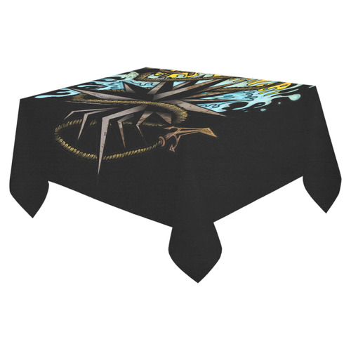 Nautical Splash Cotton Linen Tablecloth 52"x 70"