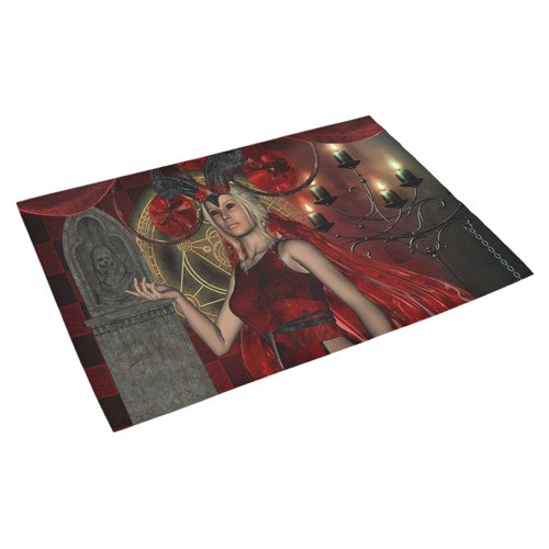 Wonderful dark fairy with candle light Azalea Doormat 30" x 18" (Sponge Material)