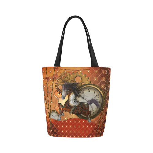 Steampunk, awesome steampunk horse Canvas Tote Bag (Model 1657)