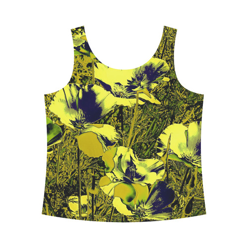 Amazing glowing flowers 2C by JamColors All Over Print Tank Top for Women (Model T43)