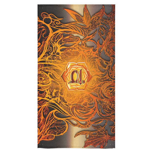 Sacral Chakra Zen Doodle Orange Svadhishthana Bath Towel 30"x56"