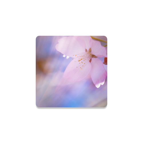 Sakura Cherry Blossom Spring Heaven Light Pink Square Coaster