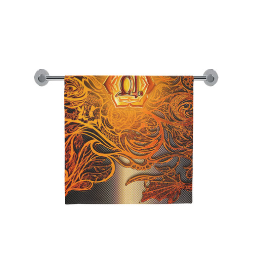 Sacral Chakra Zen Doodle Orange Svadhishthana Bath Towel 30"x56"