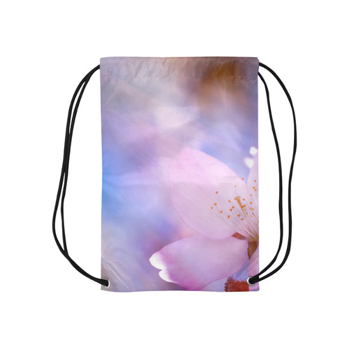 Sakura Cherry Blossom Spring Heaven Light Beauty Small Drawstring Bag Model 1604 (Twin Sides) 11"(W) * 17.7"(H)