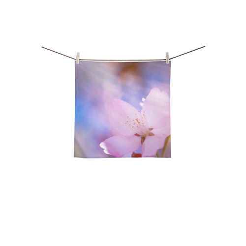 Sakura Cherry Blossom Spring Heaven Light Pink Square Towel 13“x13”