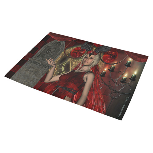 Wonderful dark fairy with candle light Azalea Doormat 30" x 18" (Sponge Material)