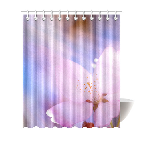 Sakura Cherry Blossom Spring Heaven Light Pink Shower Curtain 72"x84"