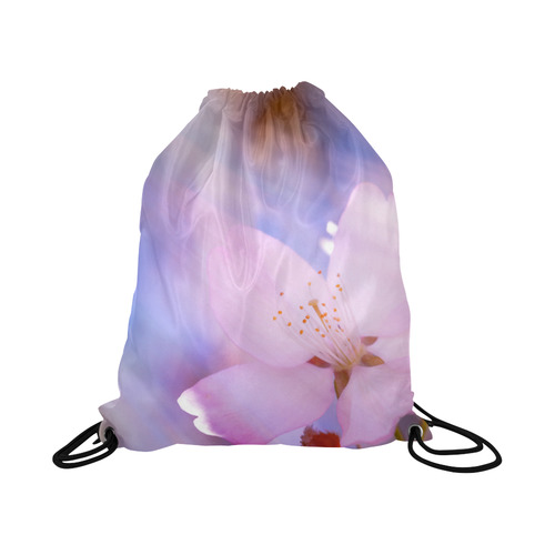 Sakura Cherry Blossom Spring Heaven Light Pink Large Drawstring Bag Model 1604 (Twin Sides)  16.5"(W) * 19.3"(H)