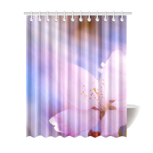 Sakura Cherry Blossom Spring Heaven Light Pink Shower Curtain 69"x84"