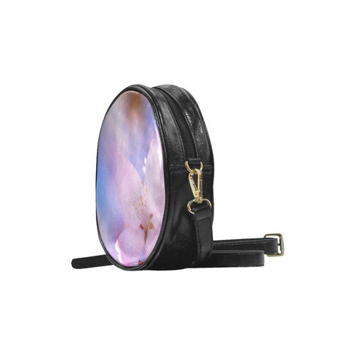 Sakura Cherry Blossom Spring Heaven Light Pink Round Sling Bag (Model 1647)