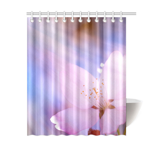 Sakura Cherry Blossom Spring Heaven Light Pink Shower Curtain 60"x72"