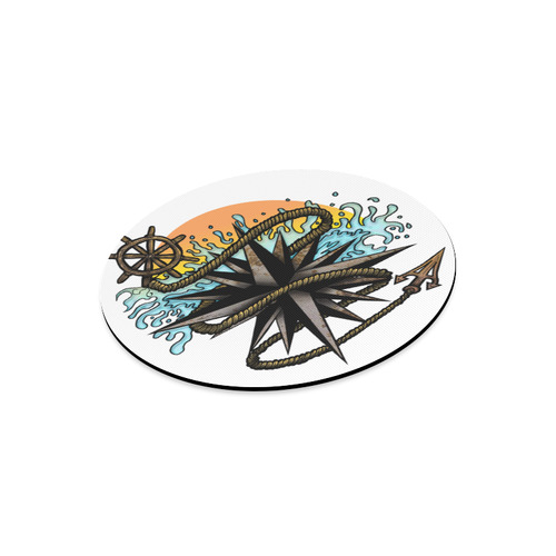 Nautical Splash Round Mousepad