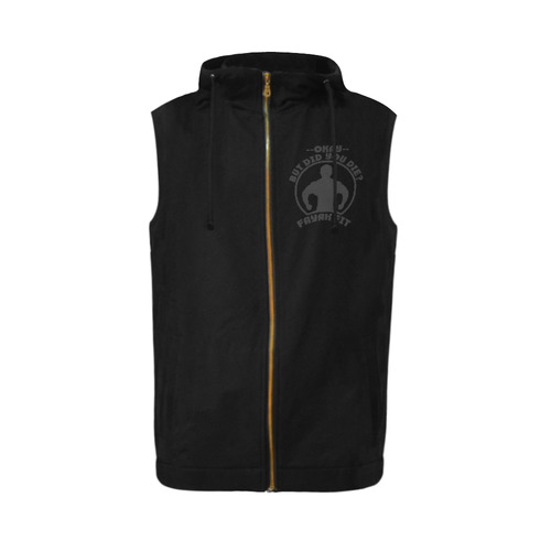 But did you die? Sleeveless zip All Over Print Sleeveless Zip Up Hoodie for Men (Model H16)