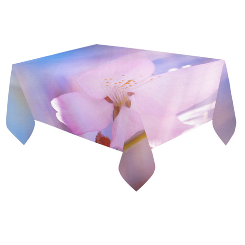 Sakura Cherry Blossom Spring Heaven Light Beauty Cotton Linen Tablecloth 60"x 84"