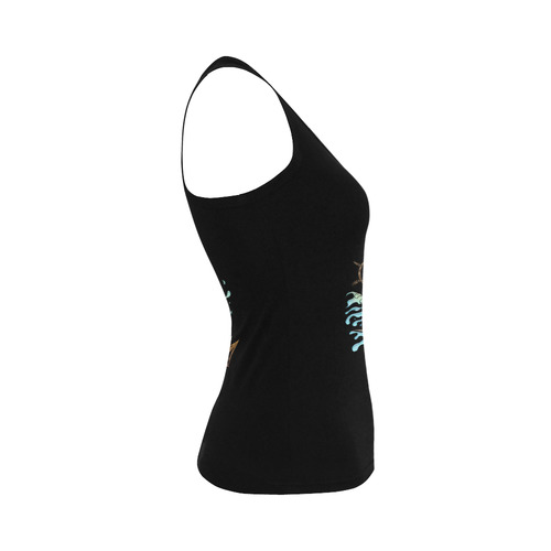 Nautical Splash Women's Shoulder-Free Tank Top (Model T35)