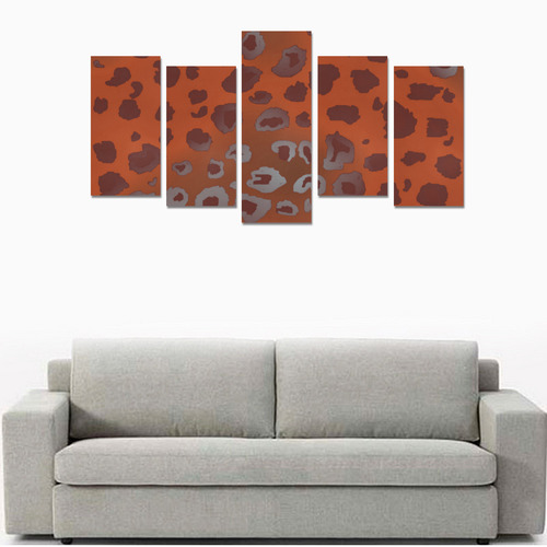 Rusty Leopard Canvas Print Sets E (No Frame)