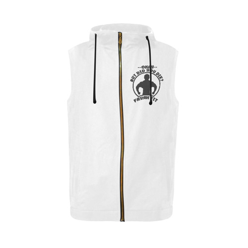 But did you die? Sleeveless zip wht All Over Print Sleeveless Zip Up Hoodie for Men (Model H16)