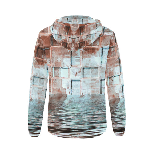 Bronze SeaGate - Jera Nour All Over Print Full Zip Hoodie for Women (Model H14)