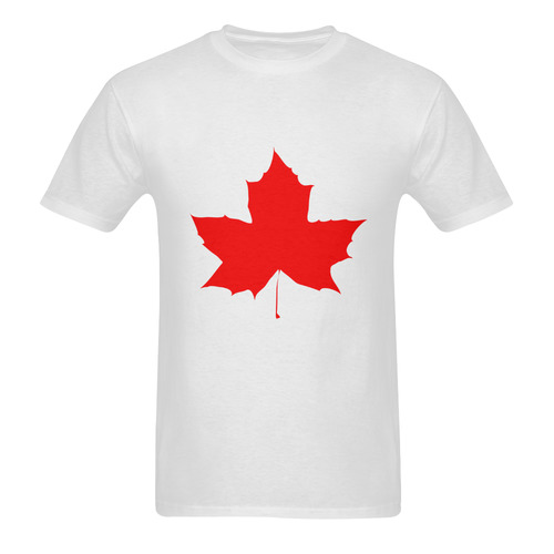 Maple Leaf Canada Autumn Red Fall Flora Nature Sunny Men's T- shirt (Model T06)