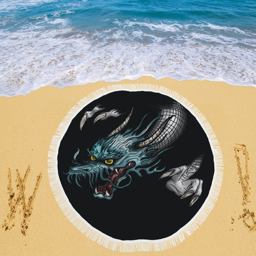 Dragon Soar Circular Beach Shawl 59"x 59"