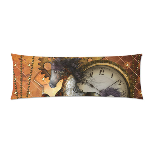 Steampunk, awesome steampunk horse Custom Zippered Pillow Case 21"x60"(Two Sides)